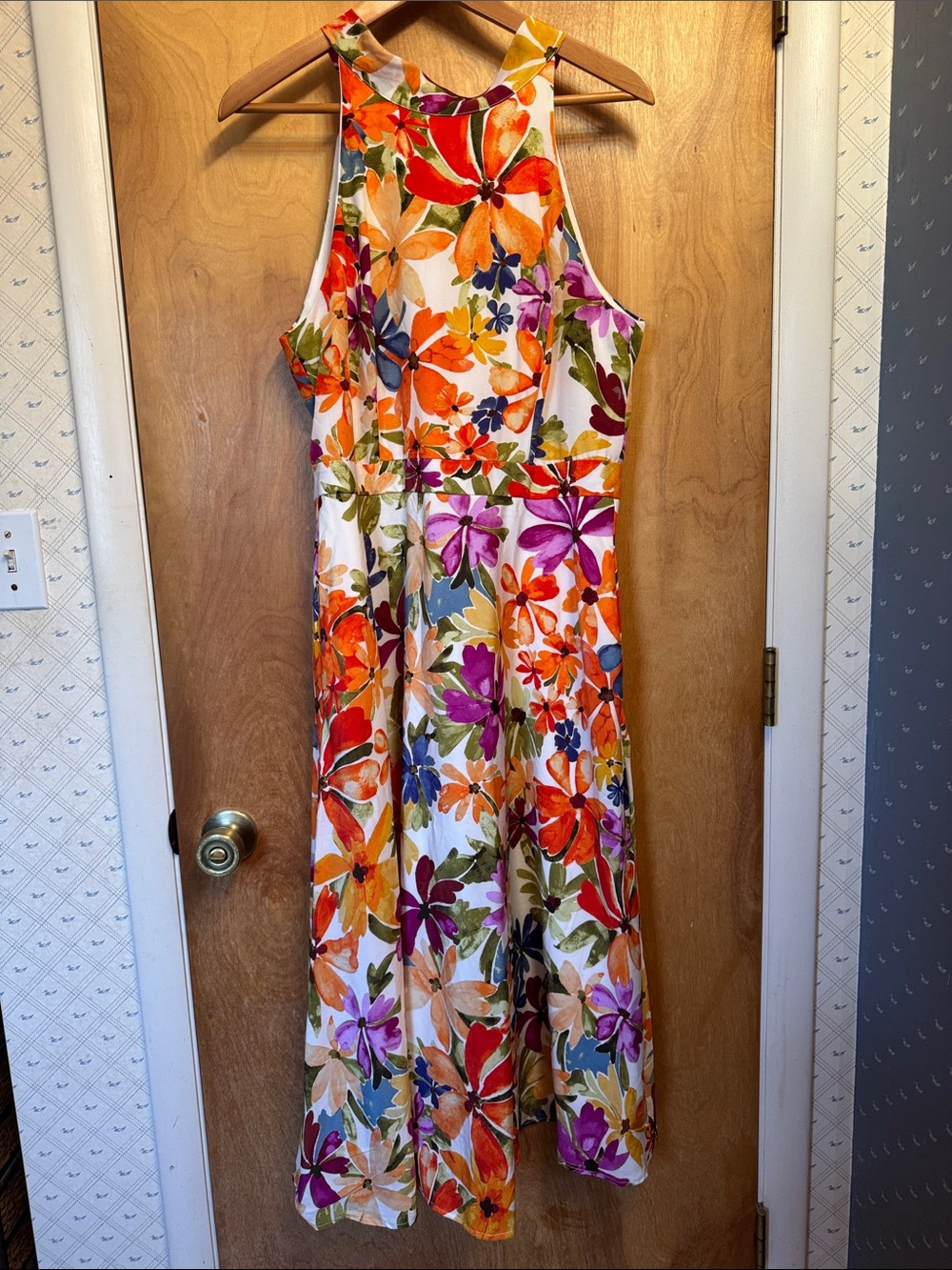 Tahari Multi-Color Floral Midi Dress